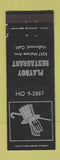 Matchbook Cover - Playboy Restaurant Hollywood CA Rams Football WEAR