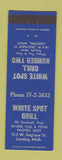 Matchbook Cover - White Spot Grill Lansing MI