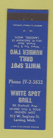 Matchbook Cover - White Spot Grill Lansing MI