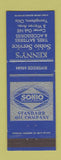 Matchbook Cover - Kenny's Sohio oil gas Youngstown OH