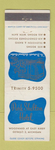 Matchbook Cover - Park Shelton Hotel Detroit MI