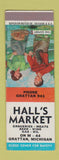 Matchbook Cover - Hall's Market Grocery Grattan MI low phone #