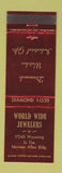 Matchbook Cover - World Wide Jewelers Detroit MI