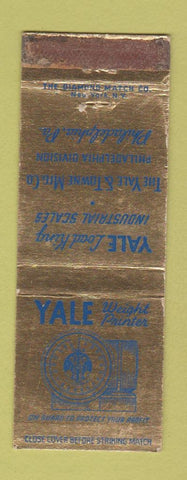 Matchbook Cover - Yale Weight Printer Philadelphia PA WORN