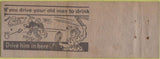 Matchbook Cover - Eagle Restaurant Oneida NY WORN Advance