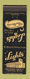 Matchbook Cover - Light's Restaurant Lansing MI
