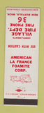 Matchbook Cover - Village Fire Department 36 New Buffalo MI truck