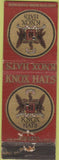 Matchbook Cover - Knox Hats Jefferson City MO POOR