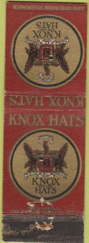 Matchbook Cover - Knox Hats Jefferson City MO POOR