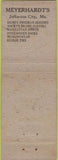 Matchbook Cover - Knox Hats Jefferson City MO POOR