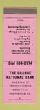 Matchbook Cover - Grange National Bank Hughesville PA PINK