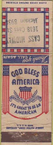 Matchbook Cover - Cass Midway stamped Arrow WWII POOR