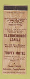 Matchbook Cover - Trivet Motel Lebanon PA restaurant