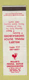 Matchbook Cover - Millers Penn Dutch Smorgasbord Lancaster PA