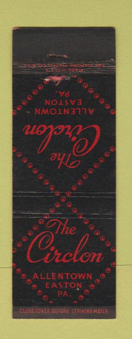 Matchbook Cover - The Circlon Allentown Easton PA