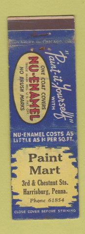 Matchbook Cover - Nu Enamel Paints Harrisburg PA WEAR