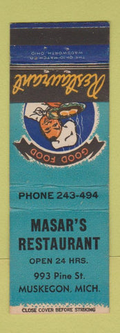 Matchbook Cover - Masar's Restaurant Muskegon MI