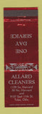 Matchbook Cover - Allard Cleaners Tulsa OK WEAR