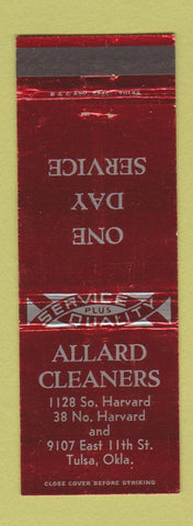 Matchbook Cover - Allard Cleaners Tulsa OK WEAR