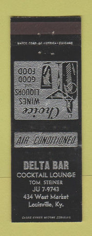 Matchbook Cover - Delta Bar Cocktail Lounge Louisville KY