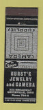 Matchbook Cover - Hurst's Jewelery and Camero Greenville OH