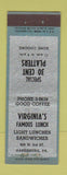 Matchbook Cover - Virginia's Famous Lunch Harrisburg PA ADVANCE