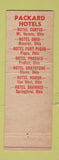 Matchbook Cover - Packard Hotels Mount Vernon OH