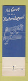 Matchbook Cover - Barber Shop Quartet Society Kenosha WI