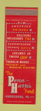 Matchbook Cover - Penn Harris Hotel Harrisburg PA