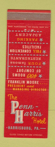 Matchbook Cover - Penn Harris Hotel Harrisburg PA