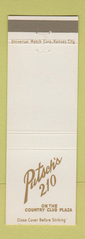 Matchbook Cover - Putsch's 210 Kansas City MO