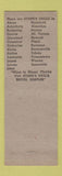 Matchbook Cover - Stone's Grills OH CHAIN