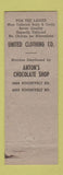 Matchbook Cover - United Clothing Company Chicago IL ARROW