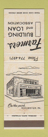 Matchbook Cover - Farmers Build and Loan Rochester PA