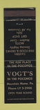 Matchbook Cover - Vocgt's Tavern Mountain Home PA
