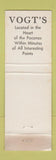 Matchbook Cover - Vocgt's Tavern Mountain Home PA