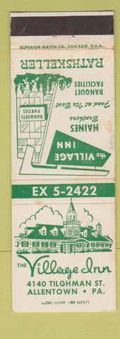 Matchbook Cover - The Village Inn Allentown PA WEAR