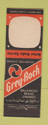 Matchbook Cover - Grey Rock Brake Linings