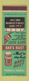 Matchbook Cover - Bar's Rust Product Holly MI