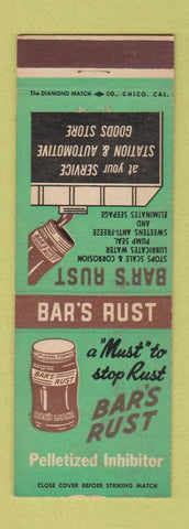 Matchbook Cover - Bar's Rust Product Holly MI