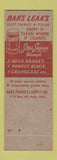 Matchbook Cover - Bar's Rust Product Holly MI