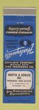 Matchbook Cover - Martin and Kohler Insurance Real Estate Shamokin PA