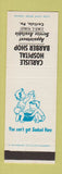 Matchbook Cover - Carlisle Hospital Barber Shop PA