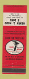 Matchbook Cover - Hery Hood Insurance Washington PA