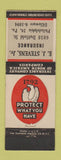 Matchbook Cover - EJ Stevens Insurance Philadelphia PA