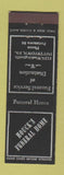 Matchbook Cover - Houck's Funeral Home Pottstown PA low phone #