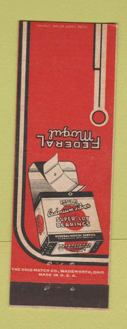 Matchbook Cover - Federal Mogul Bearings