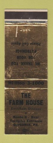 Matchbook Cover - The Farm House Gibsonia PA WEAR