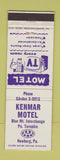 Matchbook Cover - Kenmar Motel Newburg PA