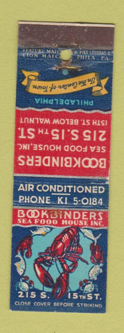 Matchbook Cover - Bookbinders Restaurant Philadelphia PA feature WEAR